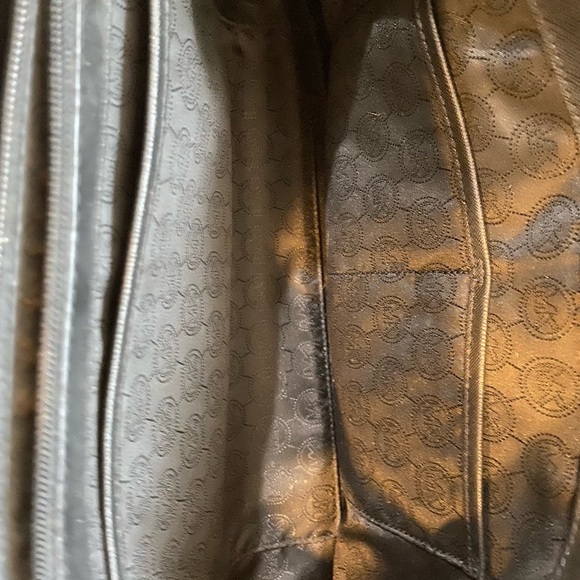 Michael Kors black leather tote bag- 17 inches by 11 inches. - Picture 6 of 9